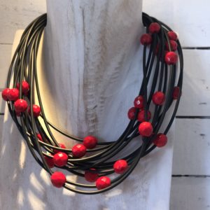 Collana meteore rossa