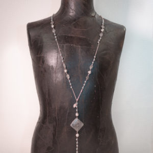 Collana lunga Quarzo nuvola