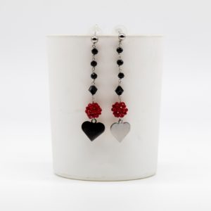 Orecchini steel hearts