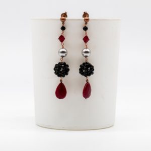 Orecchino grey pearl